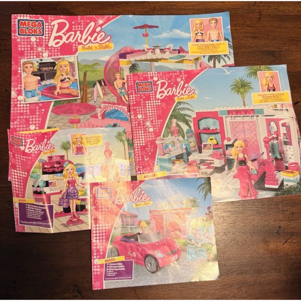 Mega Bloks Bulk Lot Barbie & Hello Kitty Approx 3.4 Lbs (Read Description)
